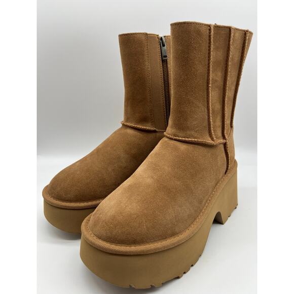 UGG Classic Twin Seam New Heights Boot Chestnut 1158313 Women's Size 7 - Picture 9 of 16